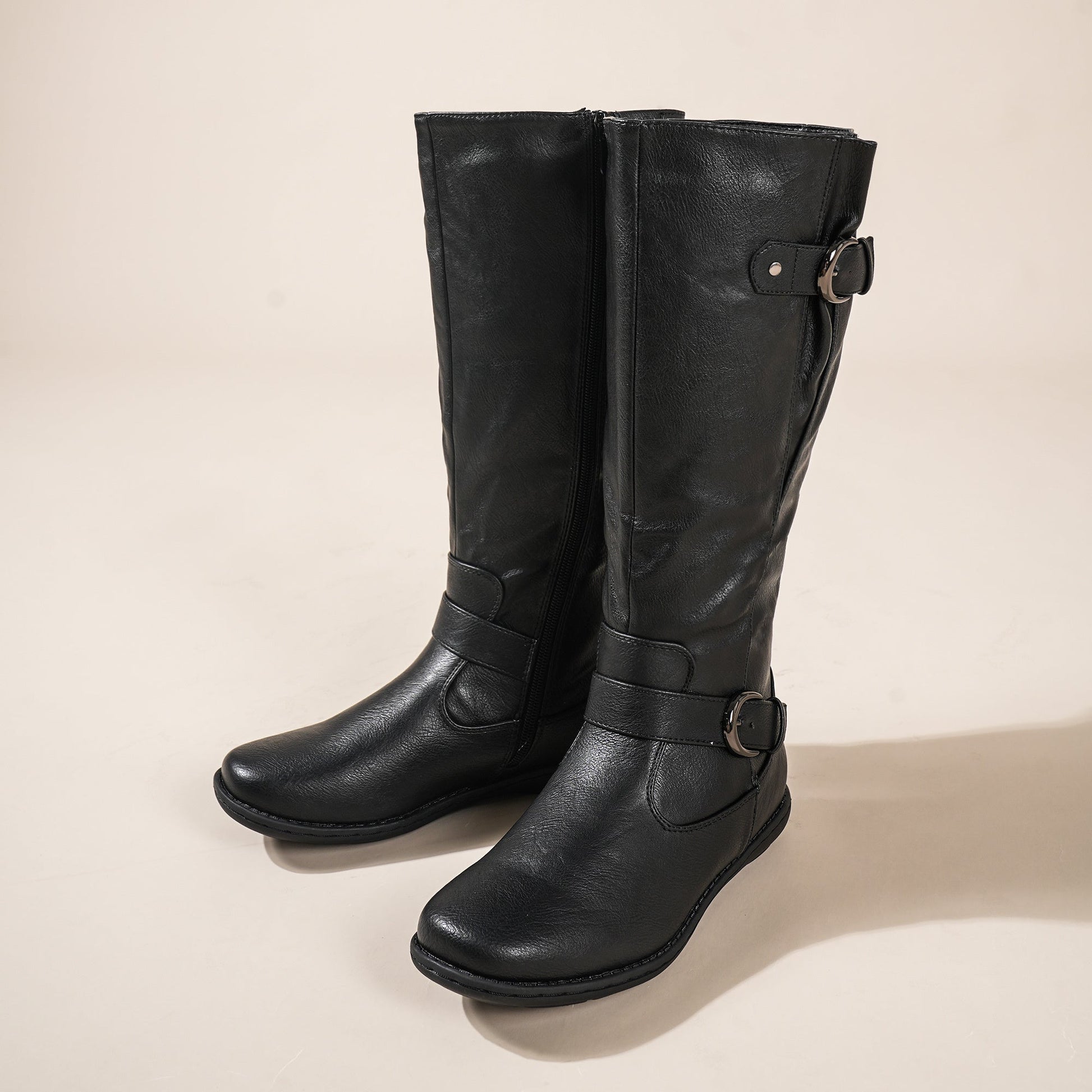 Women's Snow Boots - Non-Slip Sole & Plush Lined – Black – view 4