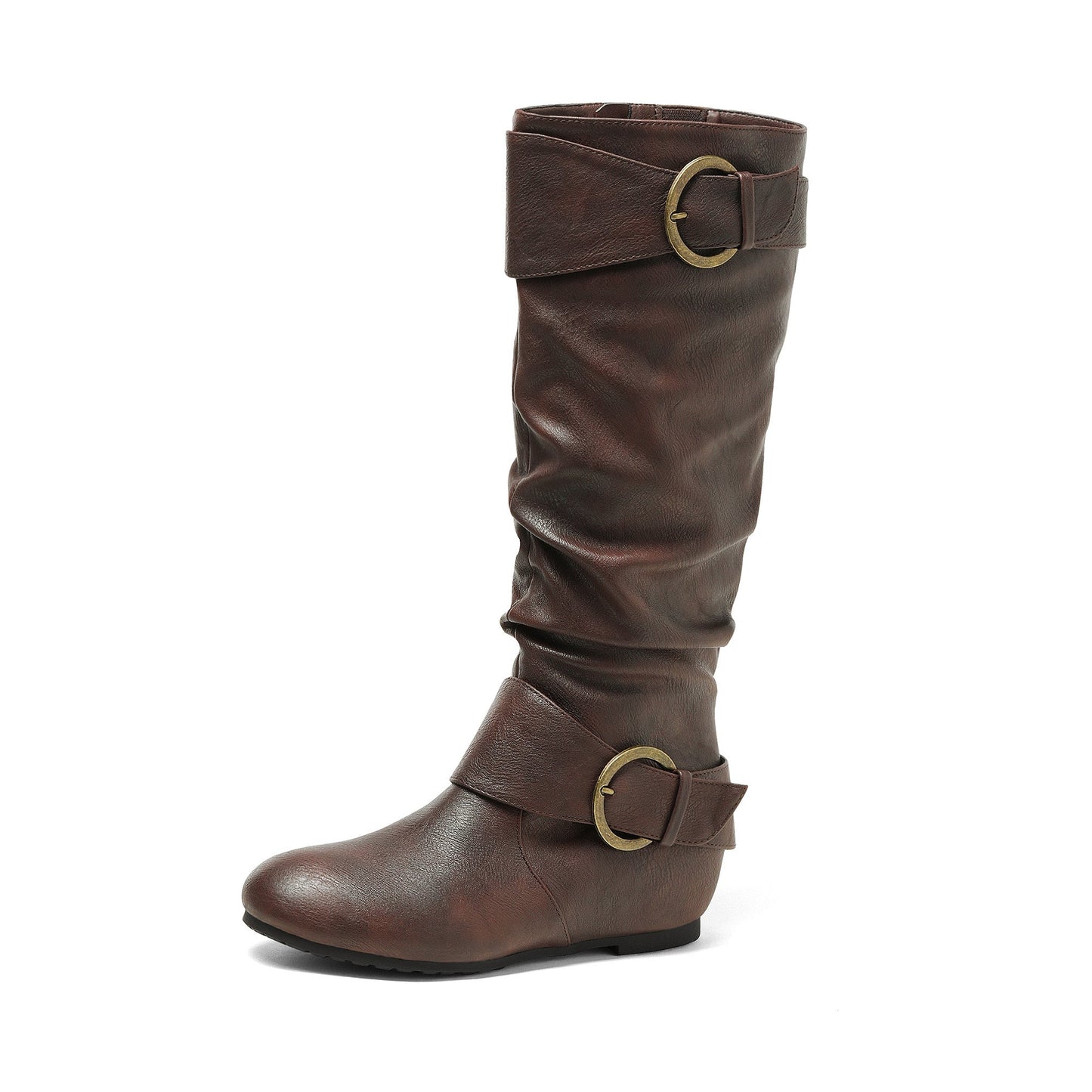 Women's Snow Boots - Non-Slip Sole & Plush Lined – Black Leather – view 29