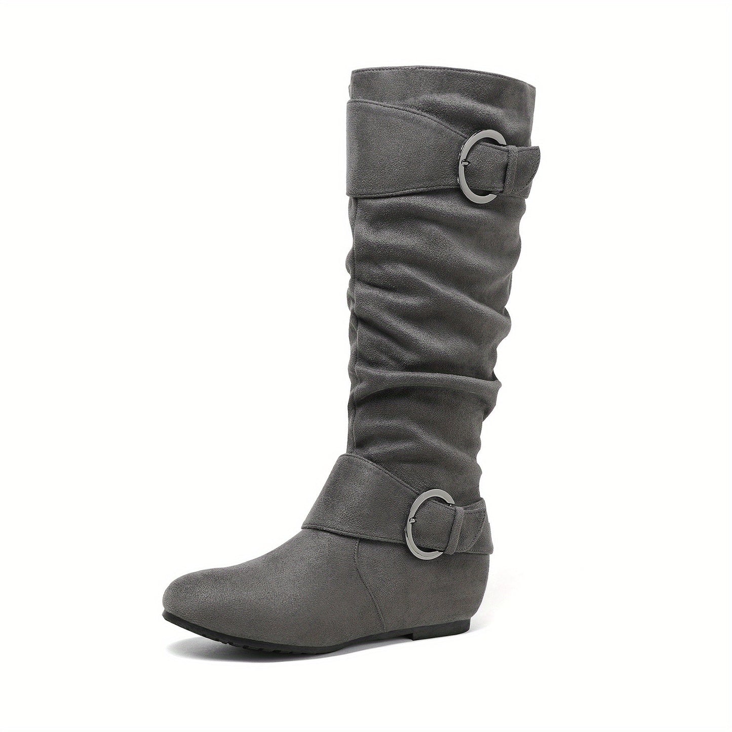 Women's Snow Boots - Non-Slip Sole & Plush Lined – Black Leather – Black option – view 7