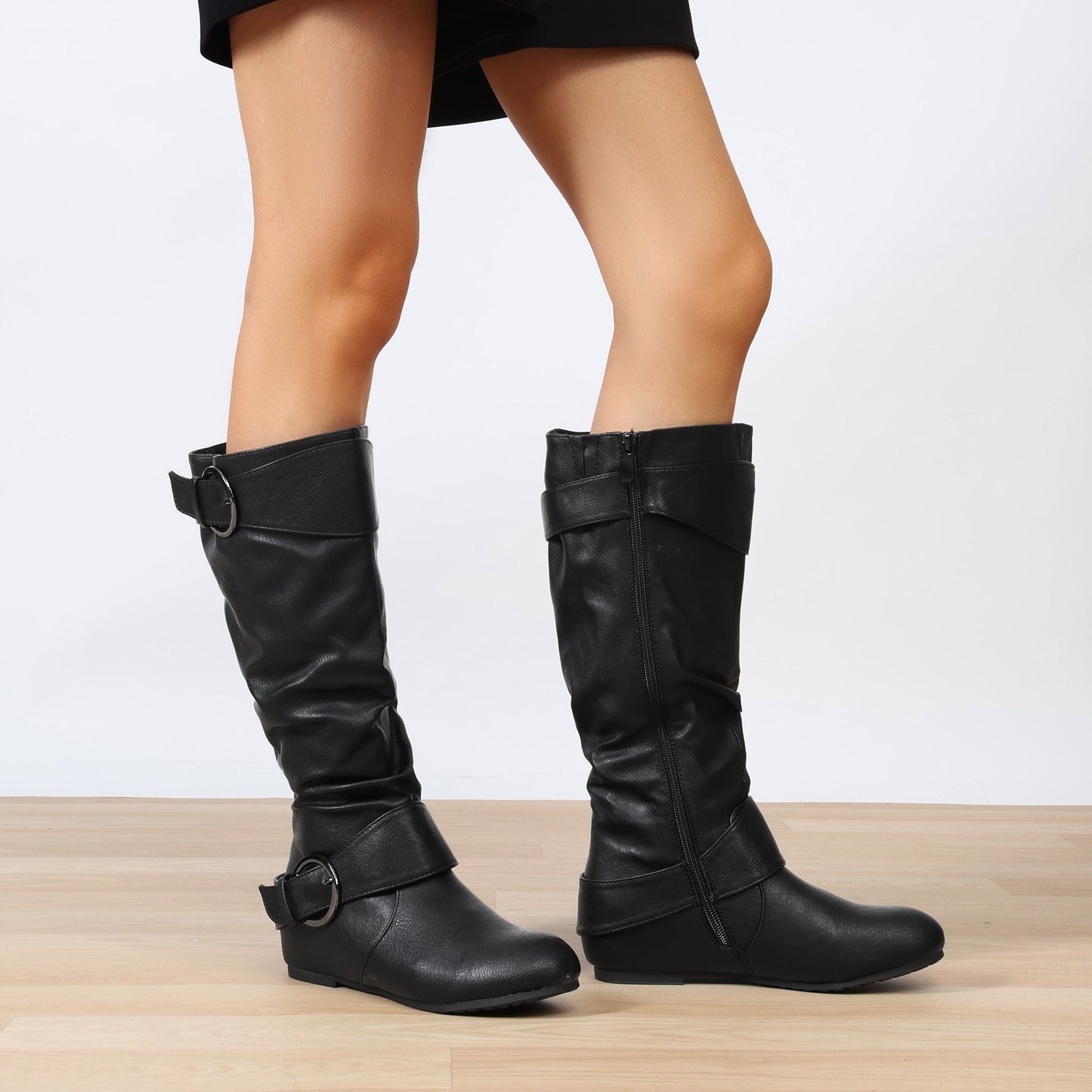 Women's Snow Boots – Plush Lined for Cold Weather – Black / Grey – view 4