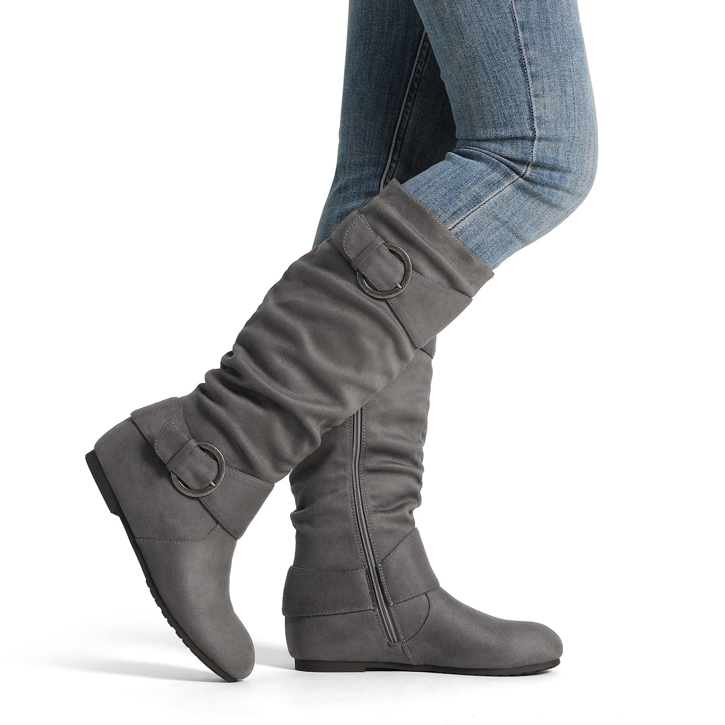 Women's Snow Boots – Plush Lined for Cold Weather – Black / Grey – view 8