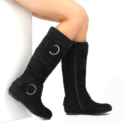 Women's Snow Boots – Plush Lined for Cold Weather – Black / Grey – view 14