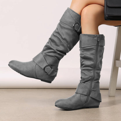 Women's Snow Boots – Plush Lined for Cold Weather – Black / Grey – view 21
