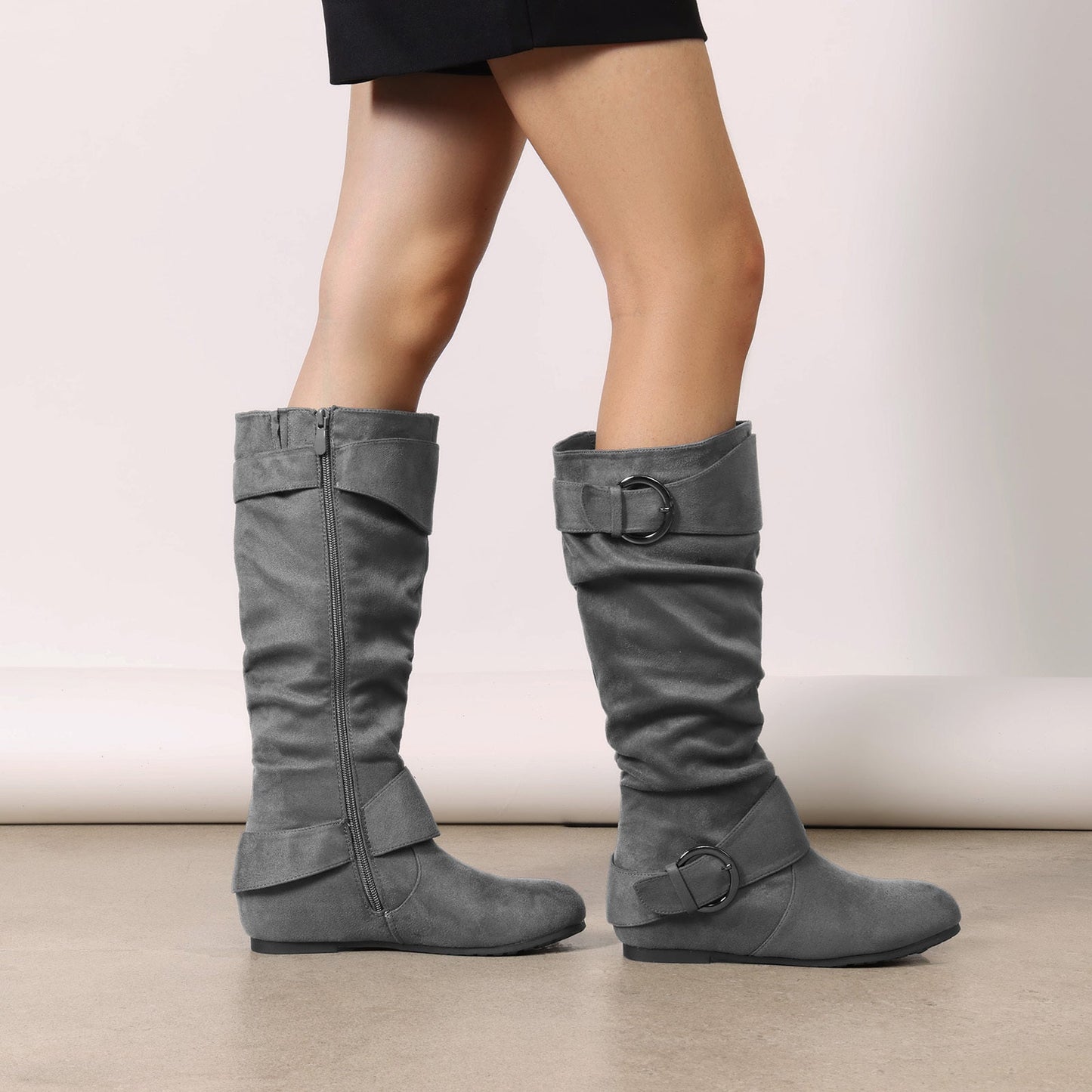 Women's Snow Boots – Plush Lined for Cold Weather – Black / Grey – view 22