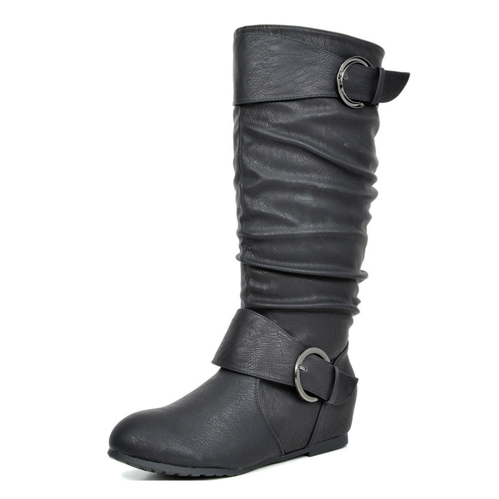 Women's Snow Boots – Plush Lined for Cold Weather – Black / Grey – view 24