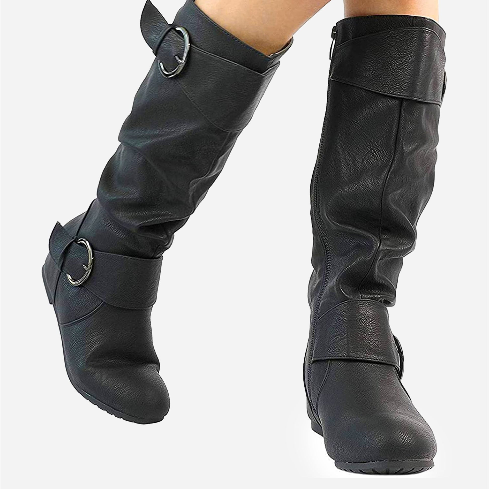 Women's Snow Boots – Plush Lined for Cold Weather – Black / Grey – view 26