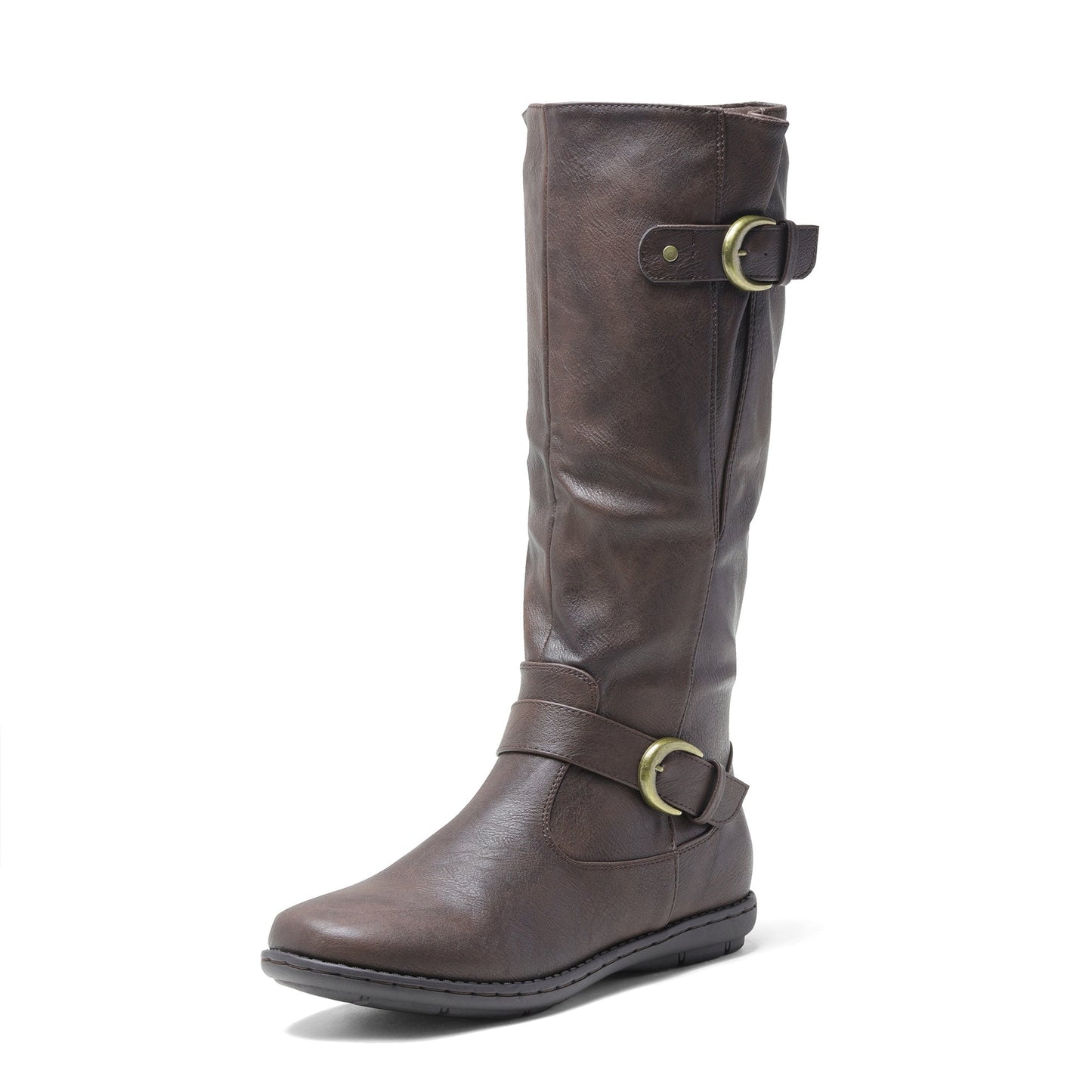 Women's Snow Boots - Plush Lined Platform Sole for Cold Weather - Signature Style – Brown option – view 7