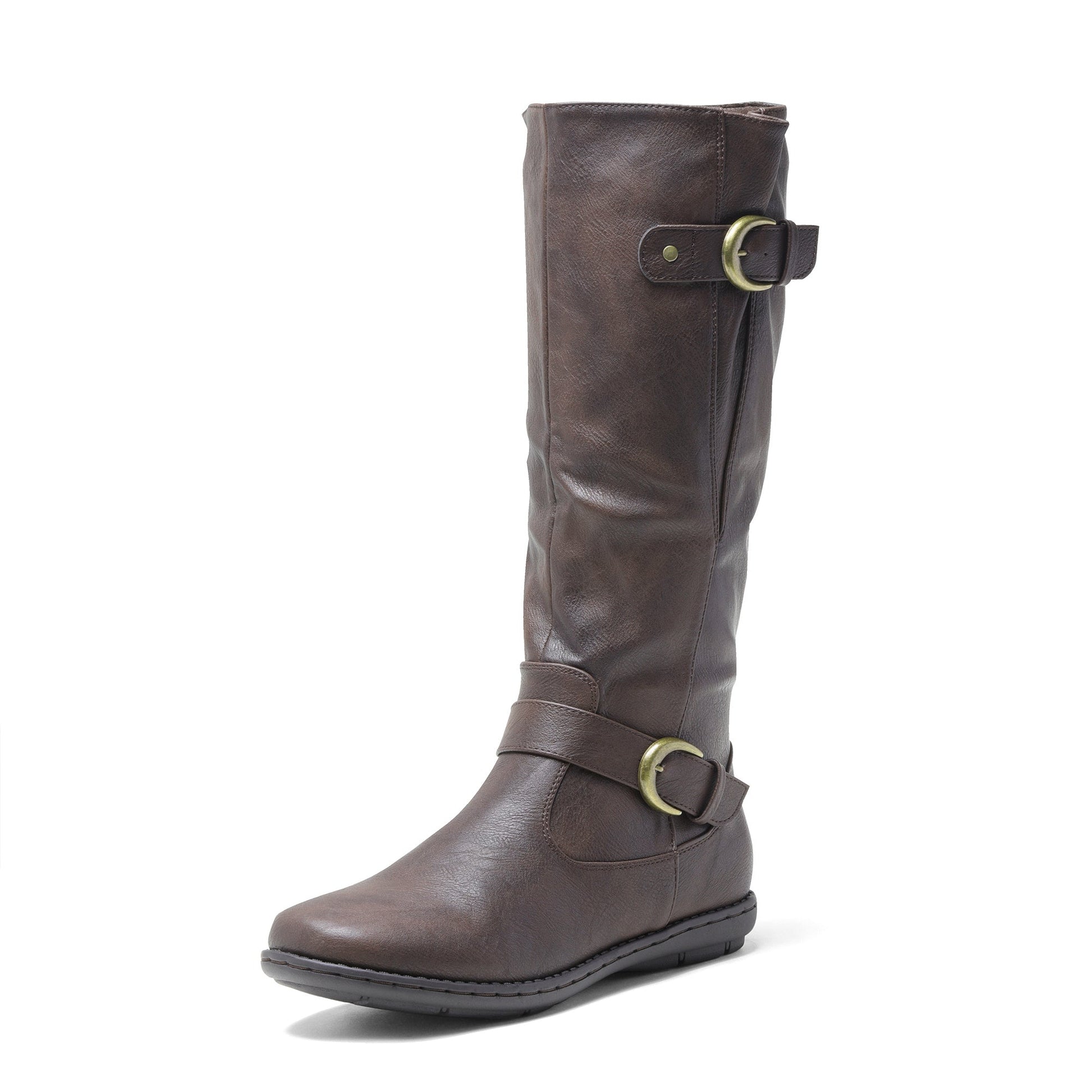 Women's Snow Boots - Plush Lined Platform Sole for Cold Weather - Signature Style – Brown option – view 7