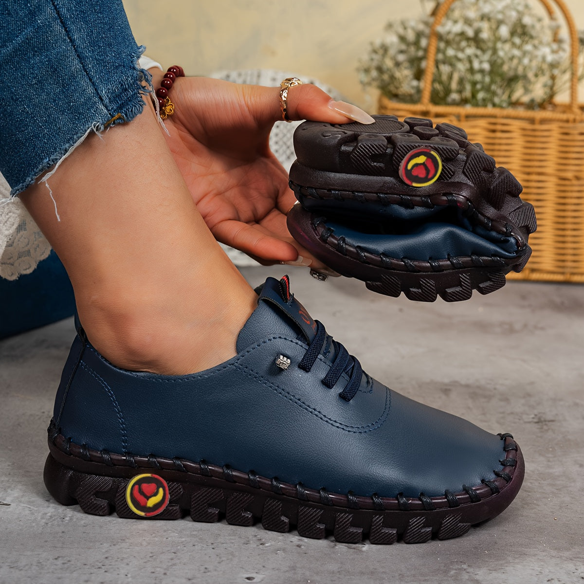 Women's Soft-Sole Lace-Up Flats - Flexible Flat Sole – view 23