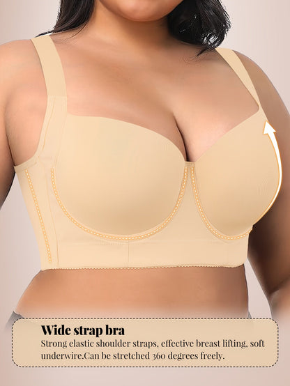 Women's Soft Support Bra - Seamless, Soft Support - Beige Color detail view