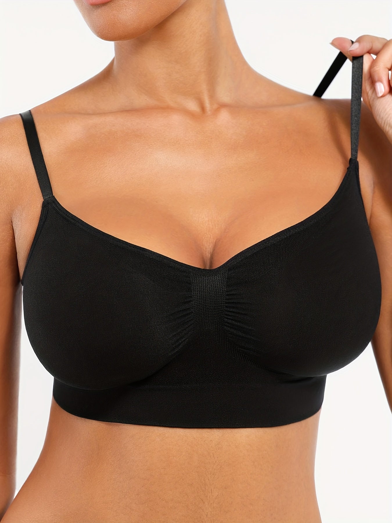 Women's Soft Support Bra - Seamless, Soft Support - Black – Black option – main product image