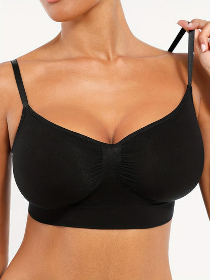 Women's Soft Support Bra - Seamless, Soft Support - Black – Black option – main product image