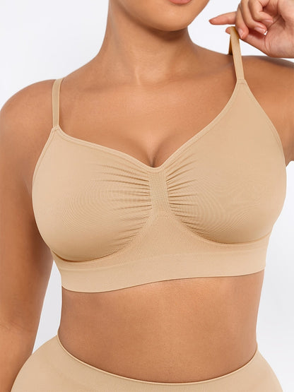 Women's Soft Support Bra - Seamless, Soft Support - Black – Black option – view 2