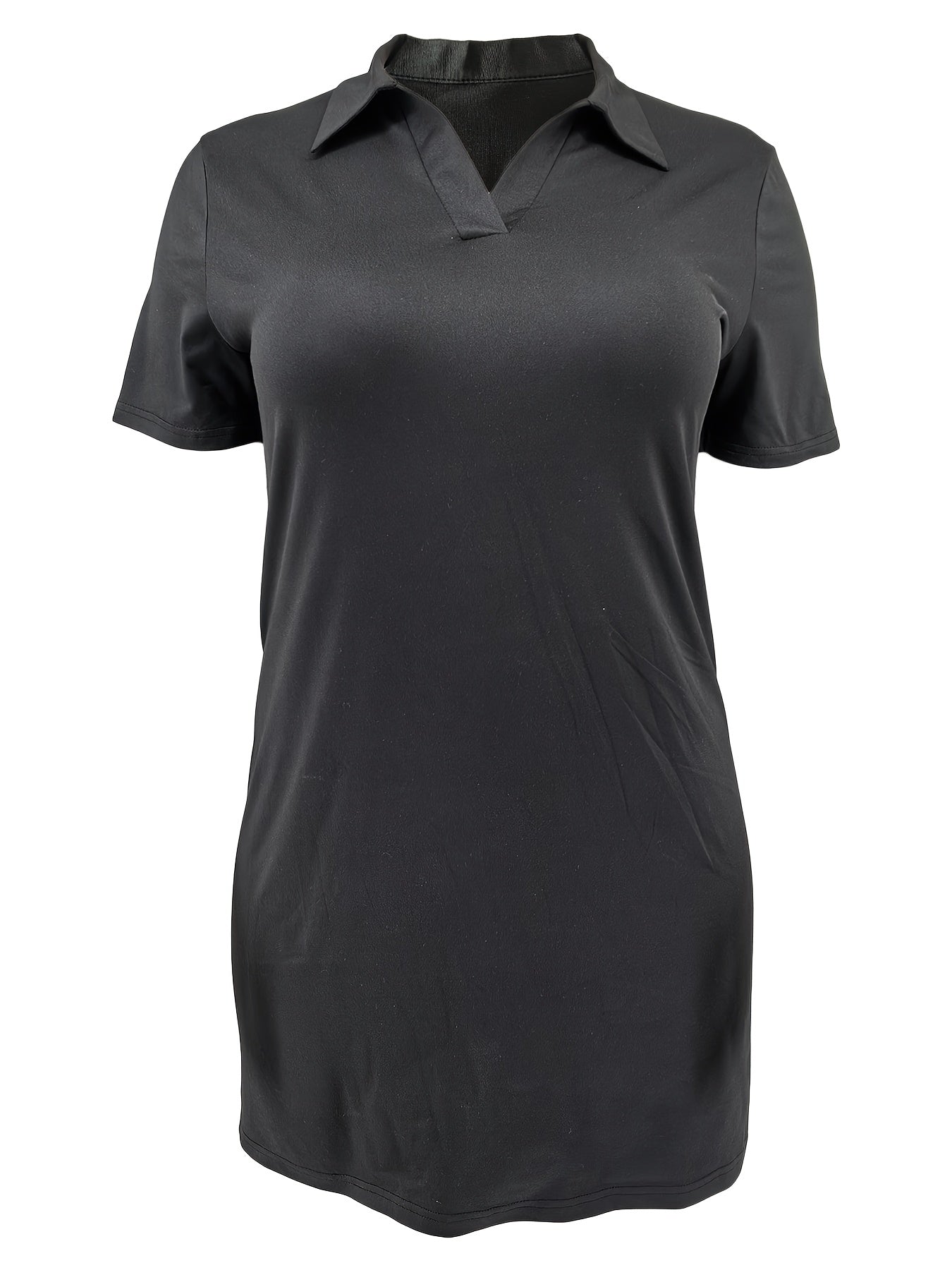 Women's Solid Collared Midi Casual Dress – view 10