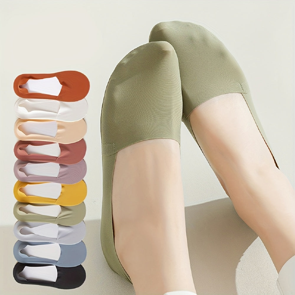 Women's Solid Color Ankle Socks - 10-Pair Pack – main product image