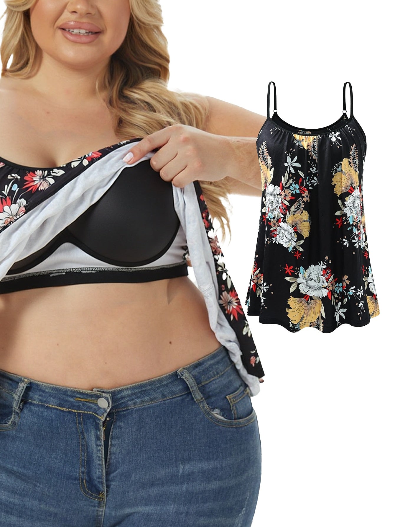 Women's Solid Color Camisole - Sleeveless – 3-Color Selection detail view
