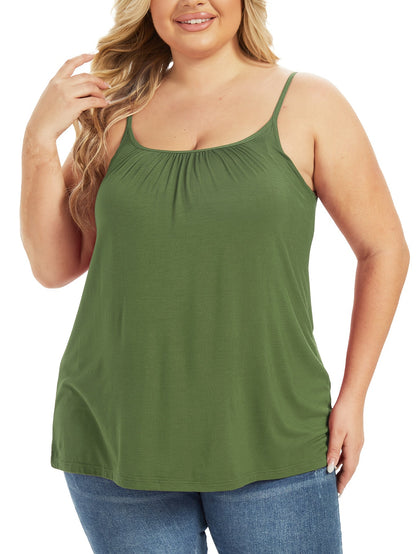 Women's Solid Color Camisole - Sleeveless – 3-Color Selection detail view