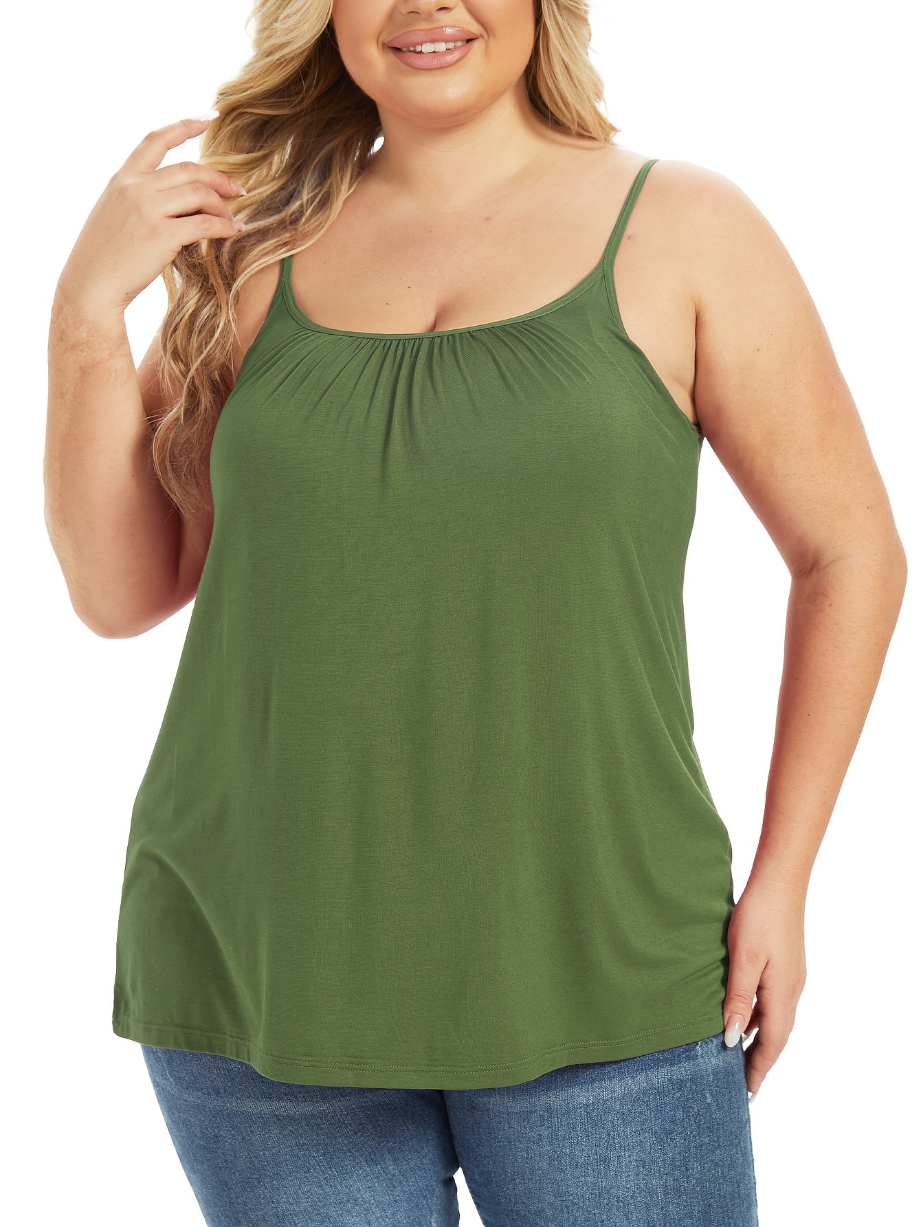 Women's Solid Color Camisole - Sleeveless – 3-Color Selection detail view