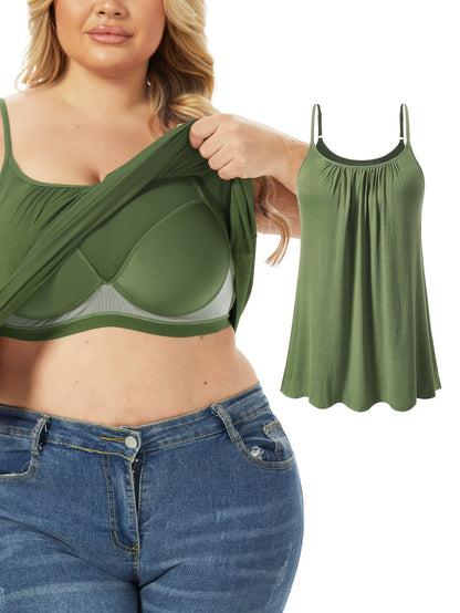 Women's Solid Color Camisole - Sleeveless – 3-Color Selection – Black option – view 2