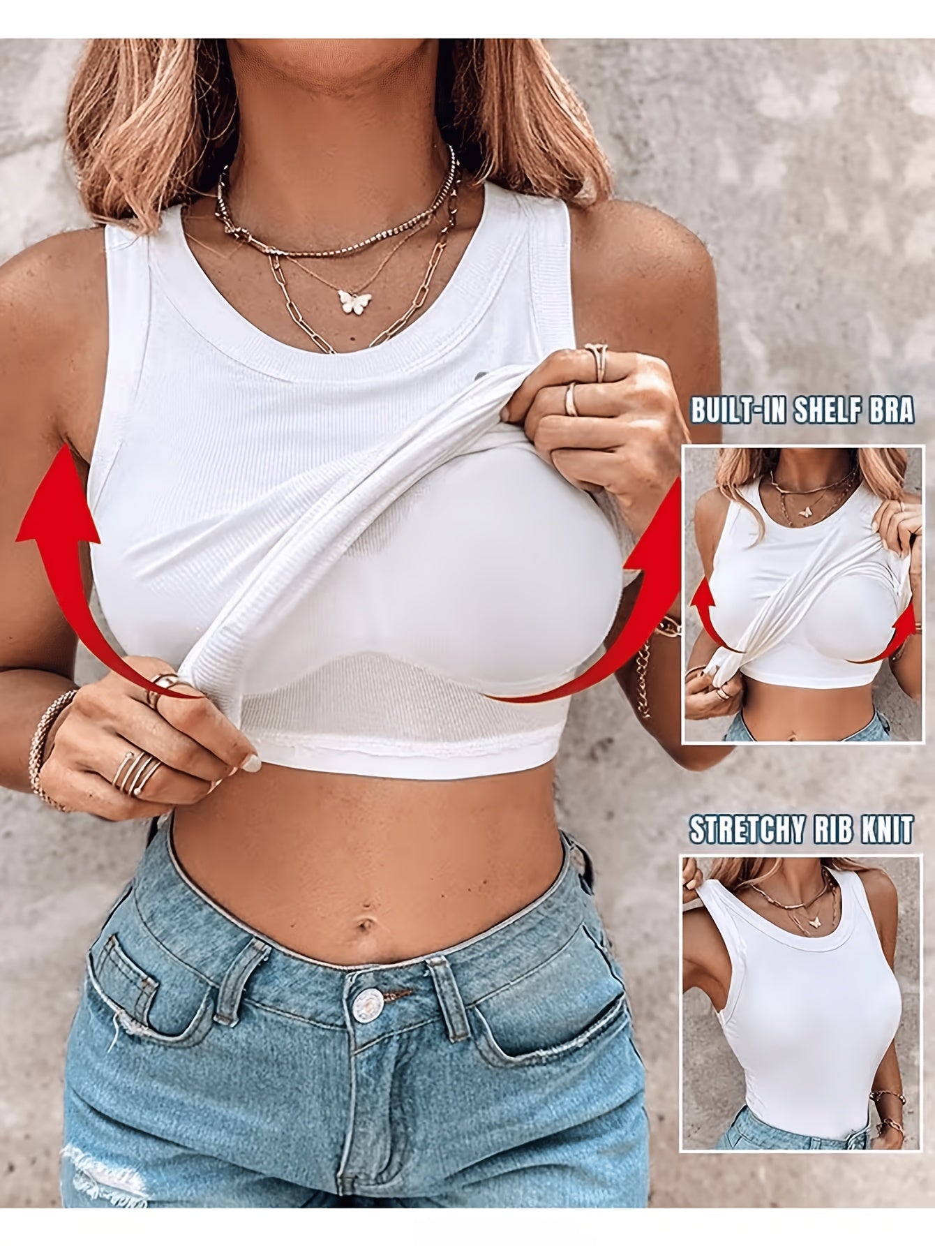 Women's Solid Color Camisole - Sleeveless – Colorway 07205 detail view