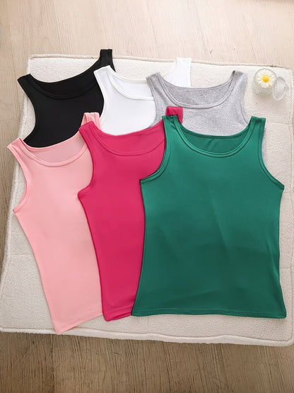 Women's Solid Color Camisole - Sleeveless – Mixed colors Viscose – view 7