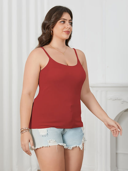 Women's Solid Color Camisole - Sleeveless – White & Apricot & Black / Red Purple Pink detail view