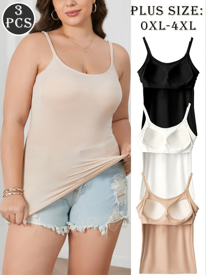 Women's Solid Color Camisole - Sleeveless – White & Apricot & Black / Red Purple Pink detail view