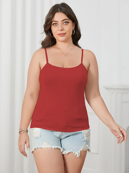 Women's Solid Color Camisole - Sleeveless – White & Apricot & Black / Red Purple Pink detail view