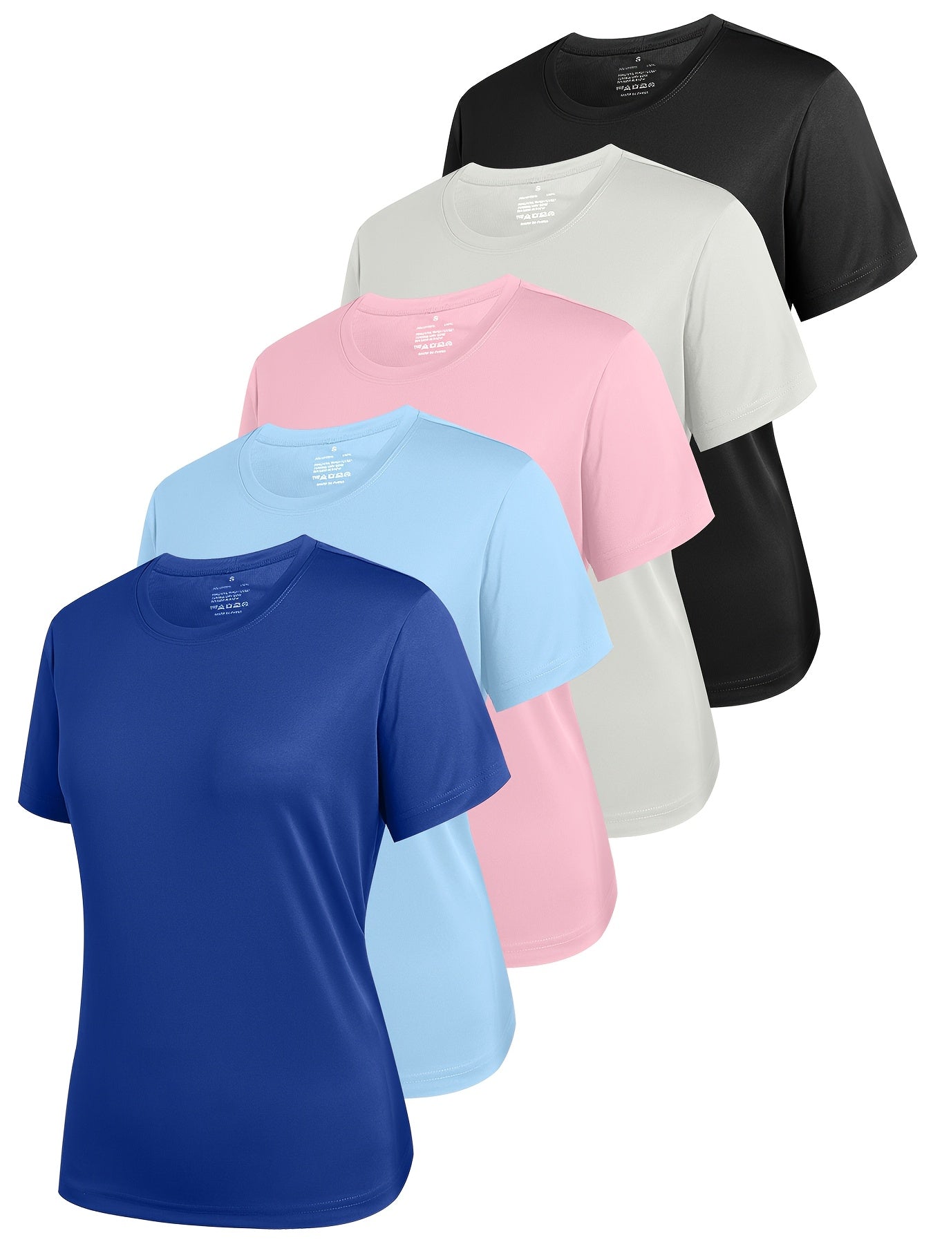 Women's Solid Color Performance T-Shirt - Crew Neck Short Sleeve – view 2