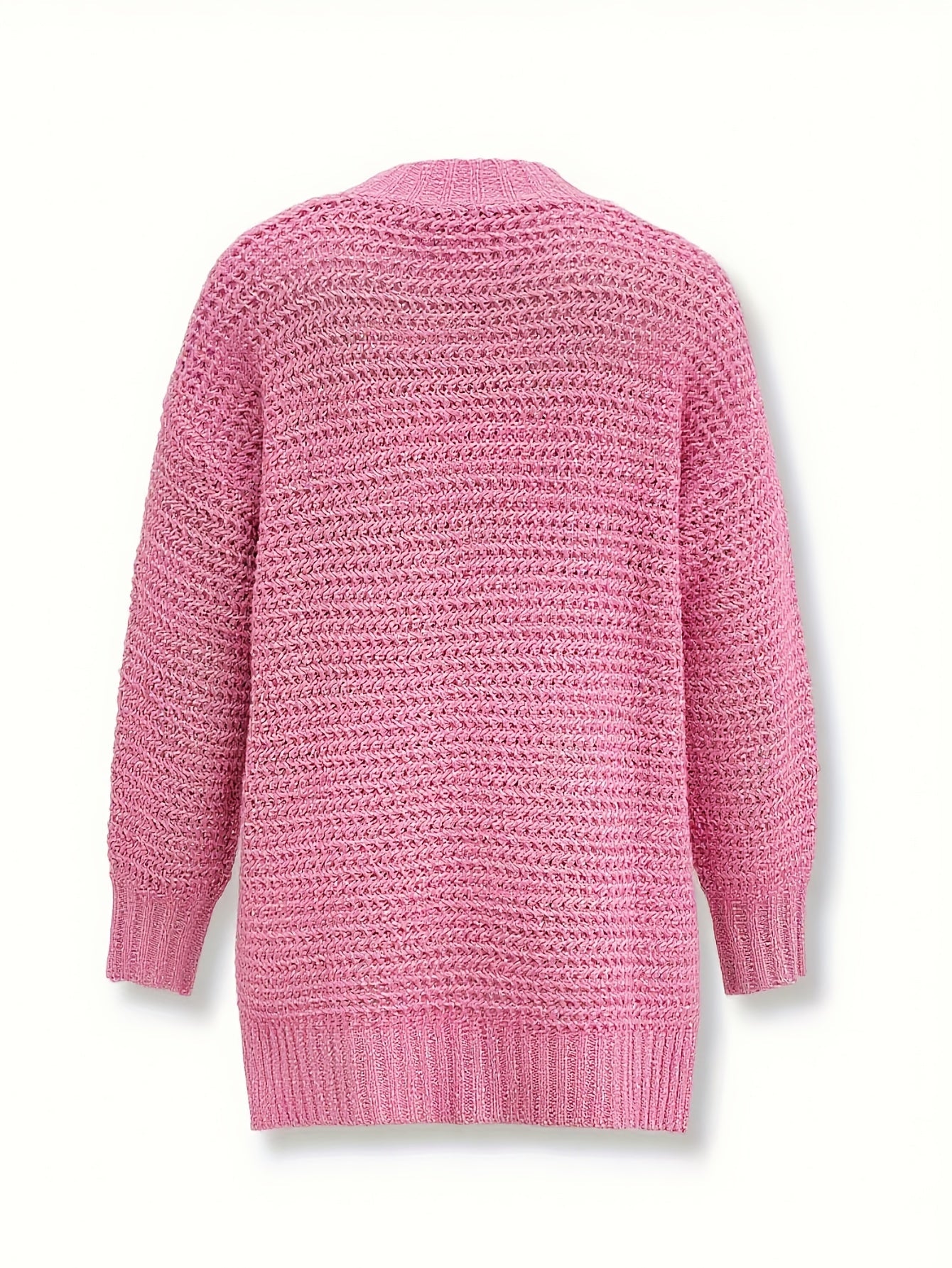Women's Solid Color Pullover Sweater - Relaxed Fit Crew Neck – view 11