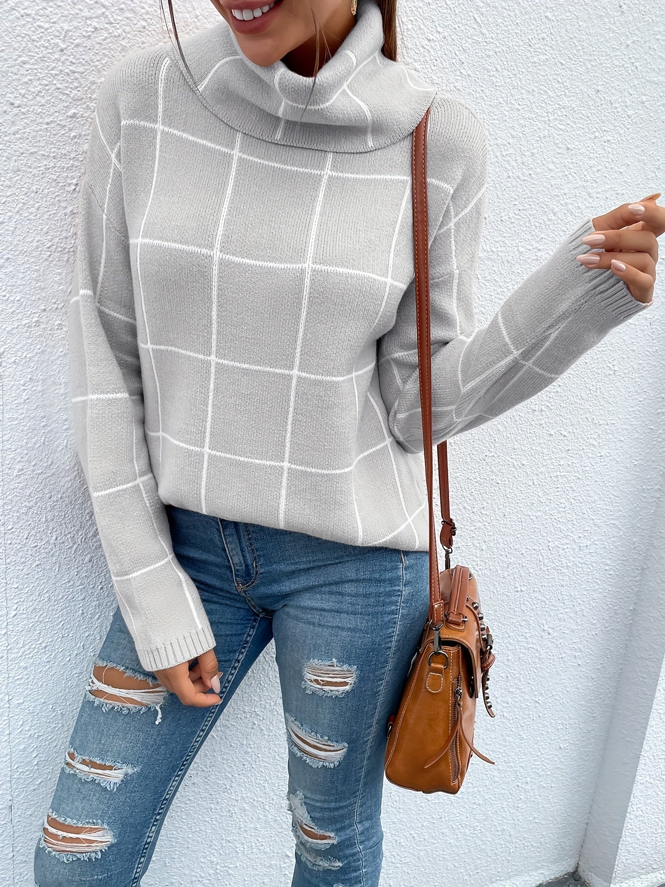 Women's Solid Color Shirt - Long Sleeve – White detail view