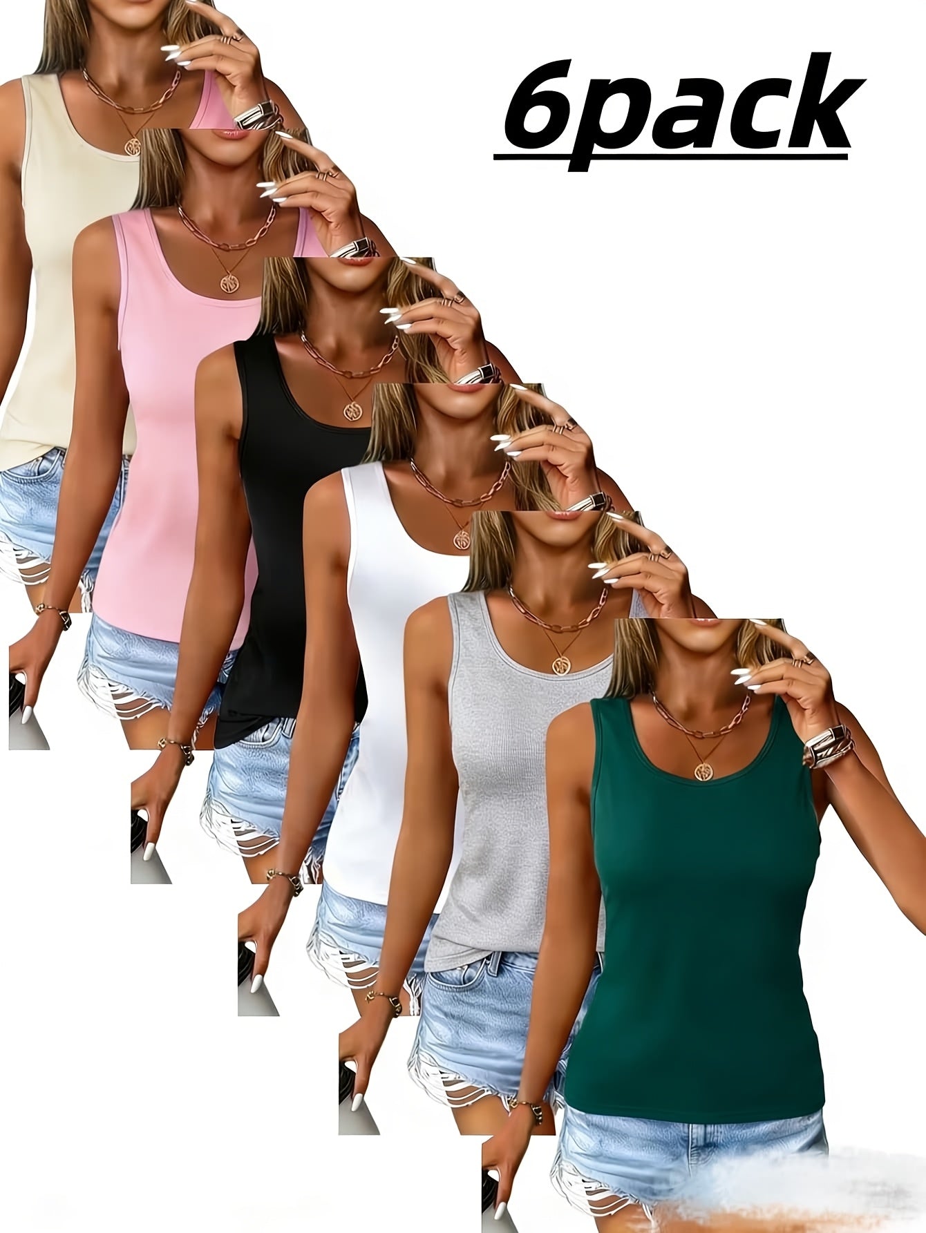 Women's Solid Color Shirt - Short Sleeve – 15-Variant Selection – view 2