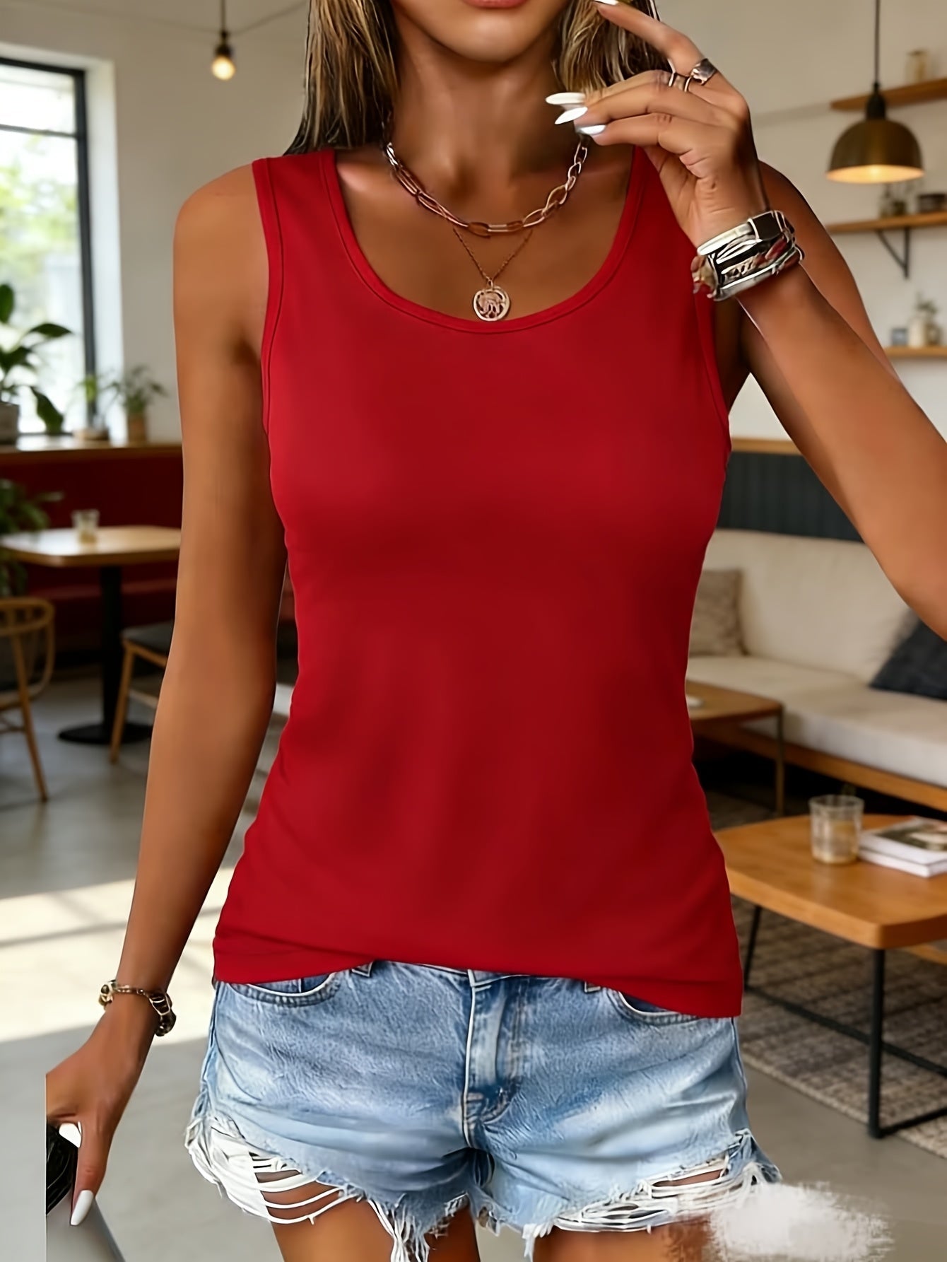 Women's Solid Color Shirt - Short Sleeve – 15-Variant Selection – view 13