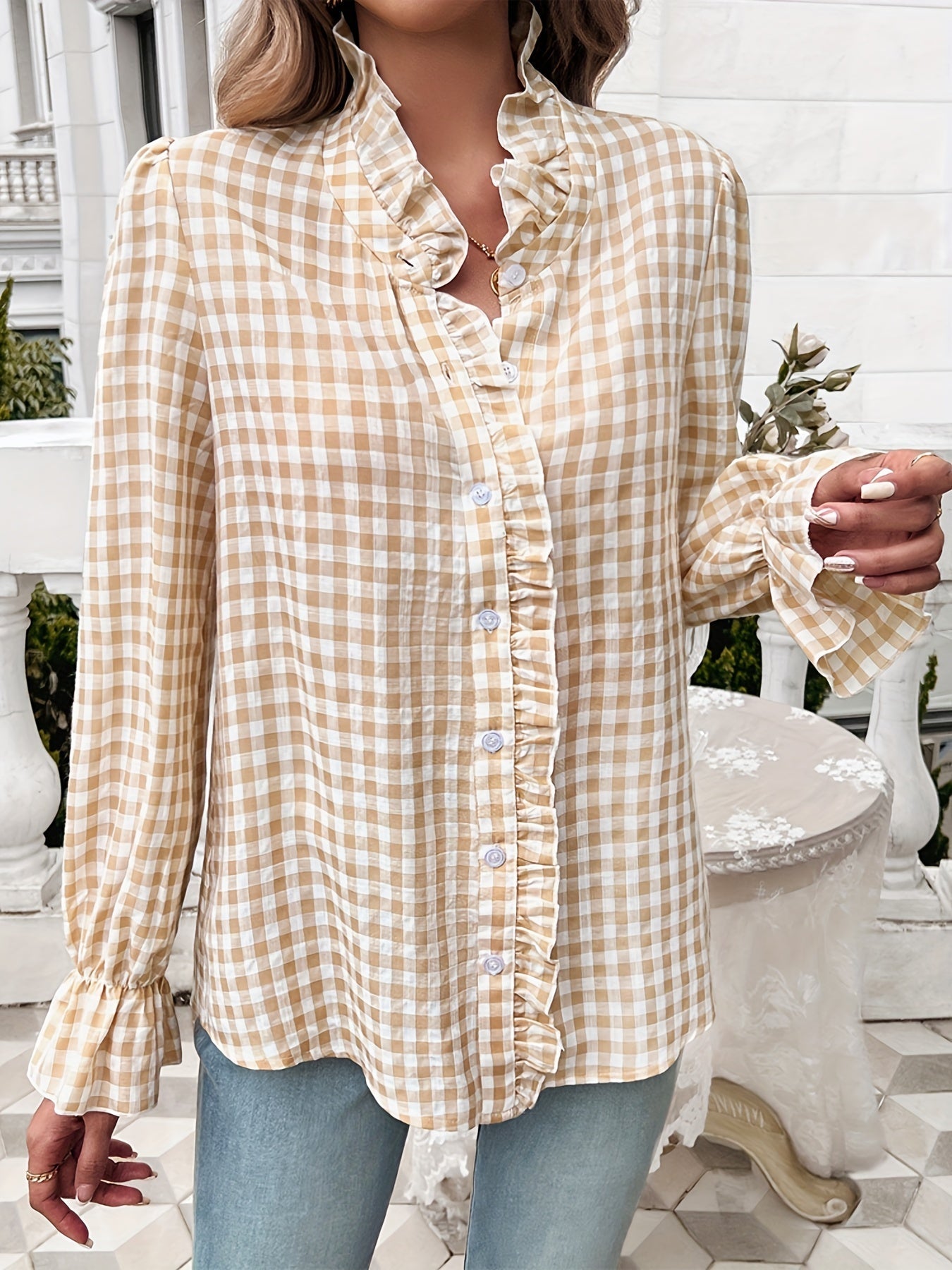 Women's Solid Color Shirt - Short Sleeve – 7-Color Selection detail view