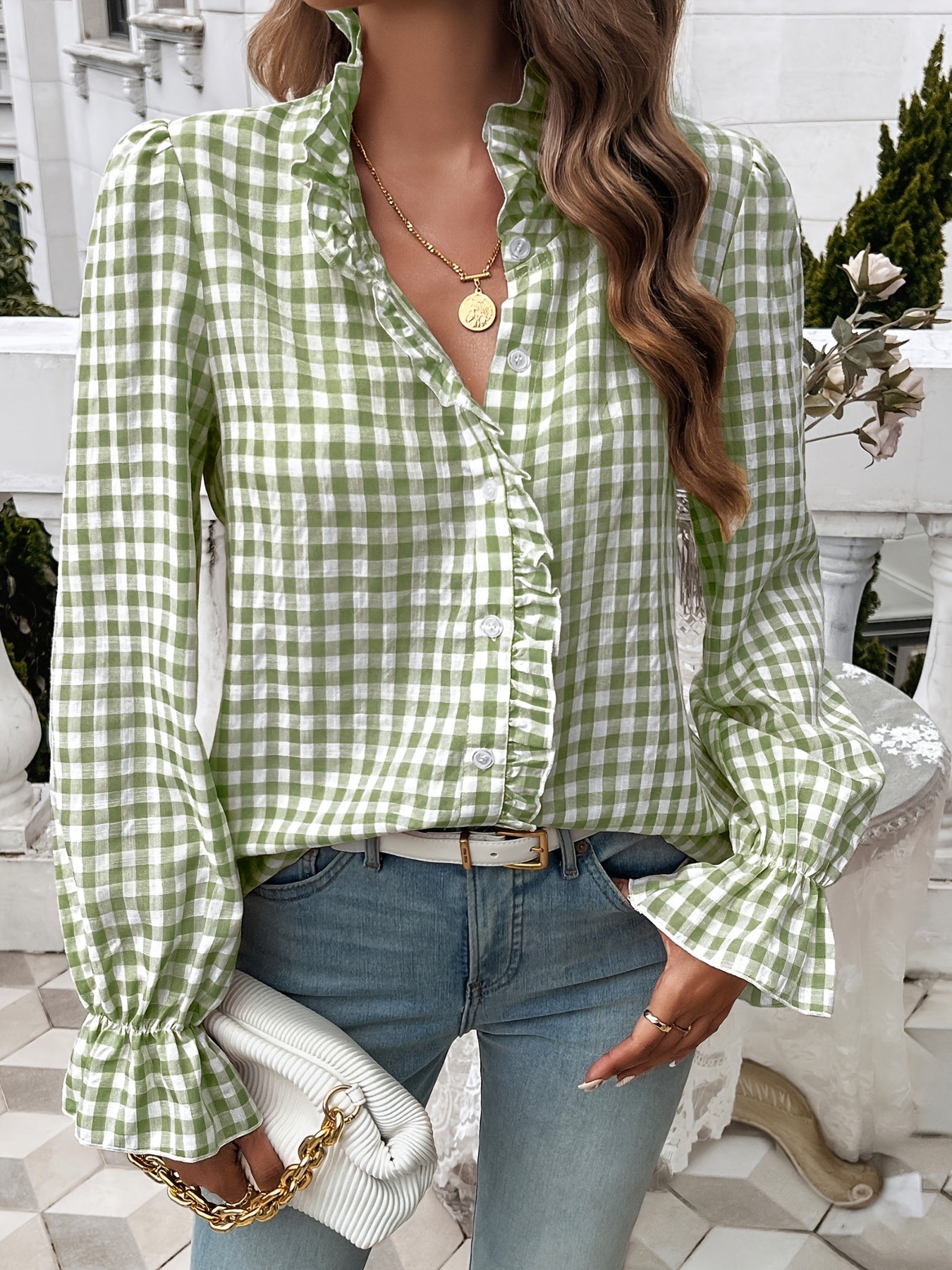 Women's Solid Color Shirt - Short Sleeve – 7-Color Selection detail view