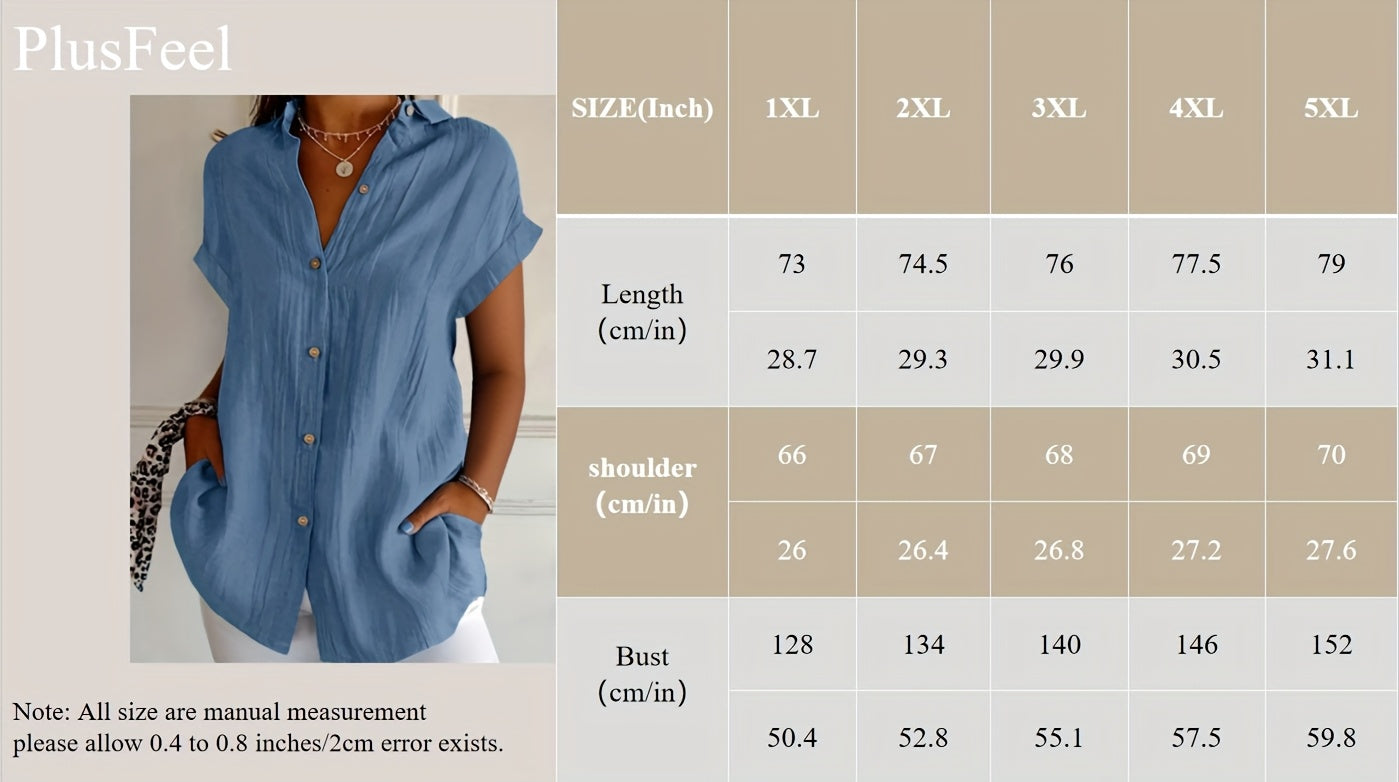 Women's Solid Color Shirt - Short Sleeve – Royal Blue detail view