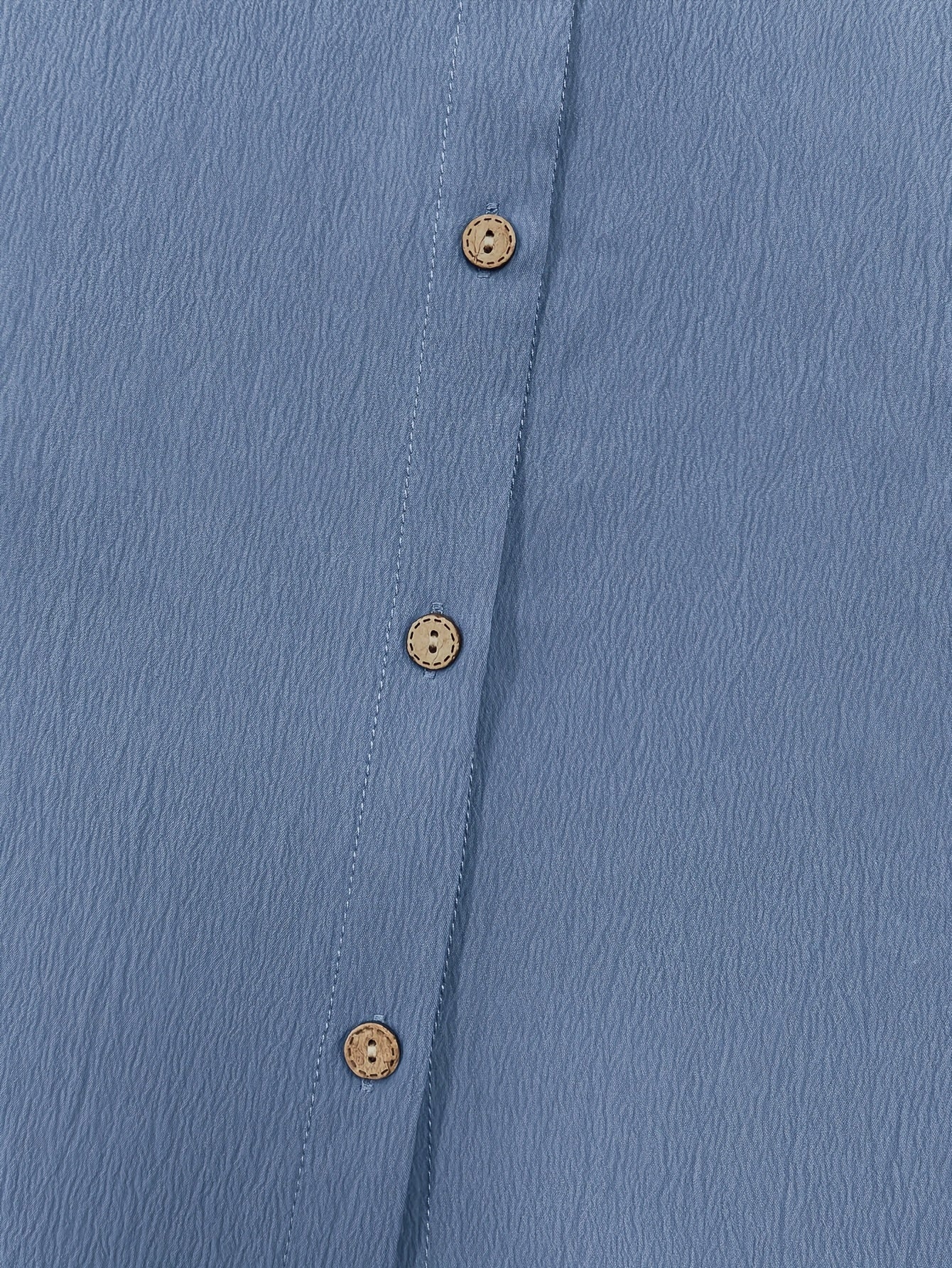 Women's Solid Color Shirt - Short Sleeve – Royal Blue detail view