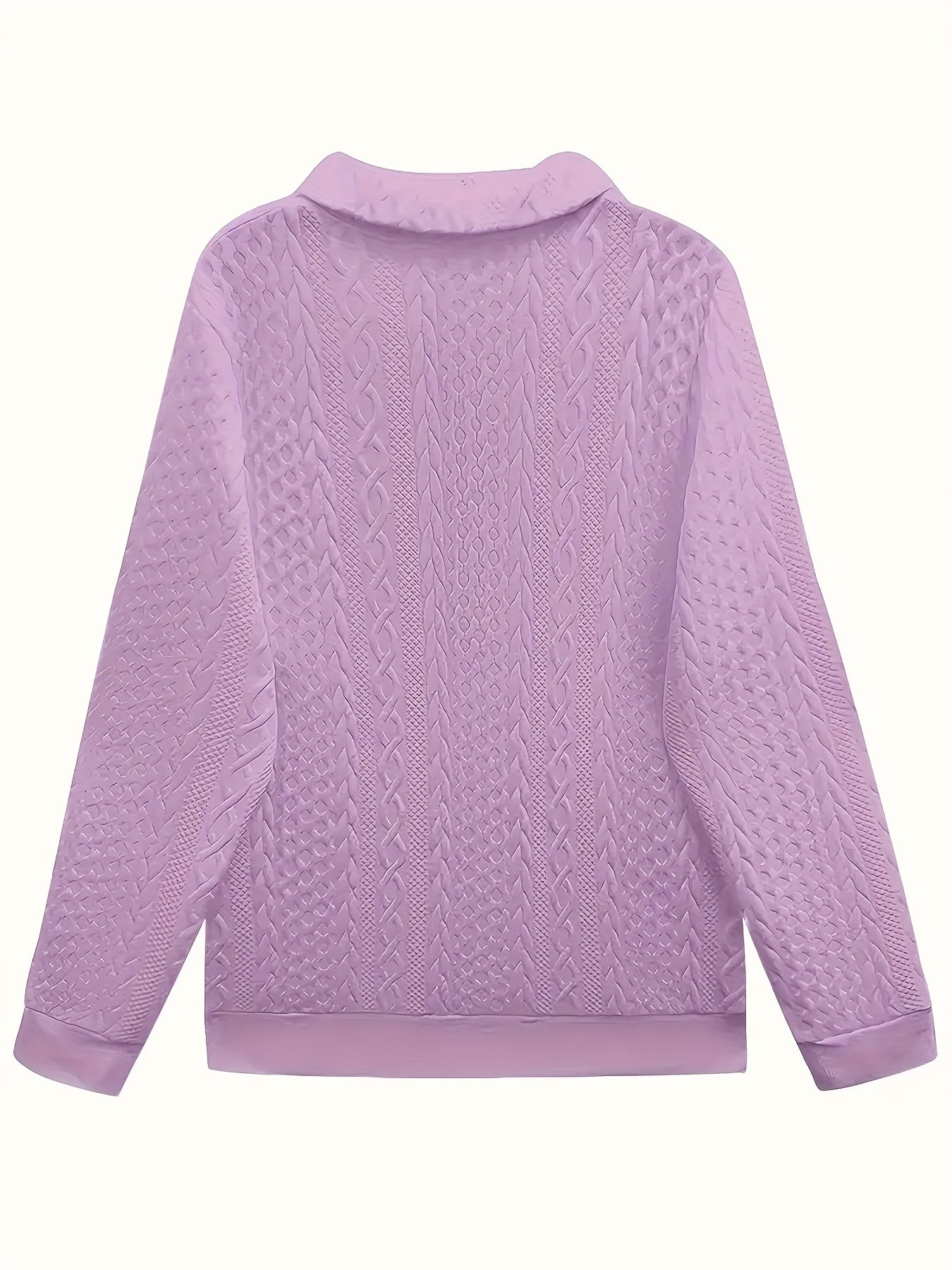 Women's Solid Color Sweatshirt - Regular Fit Classic Neck – view 4