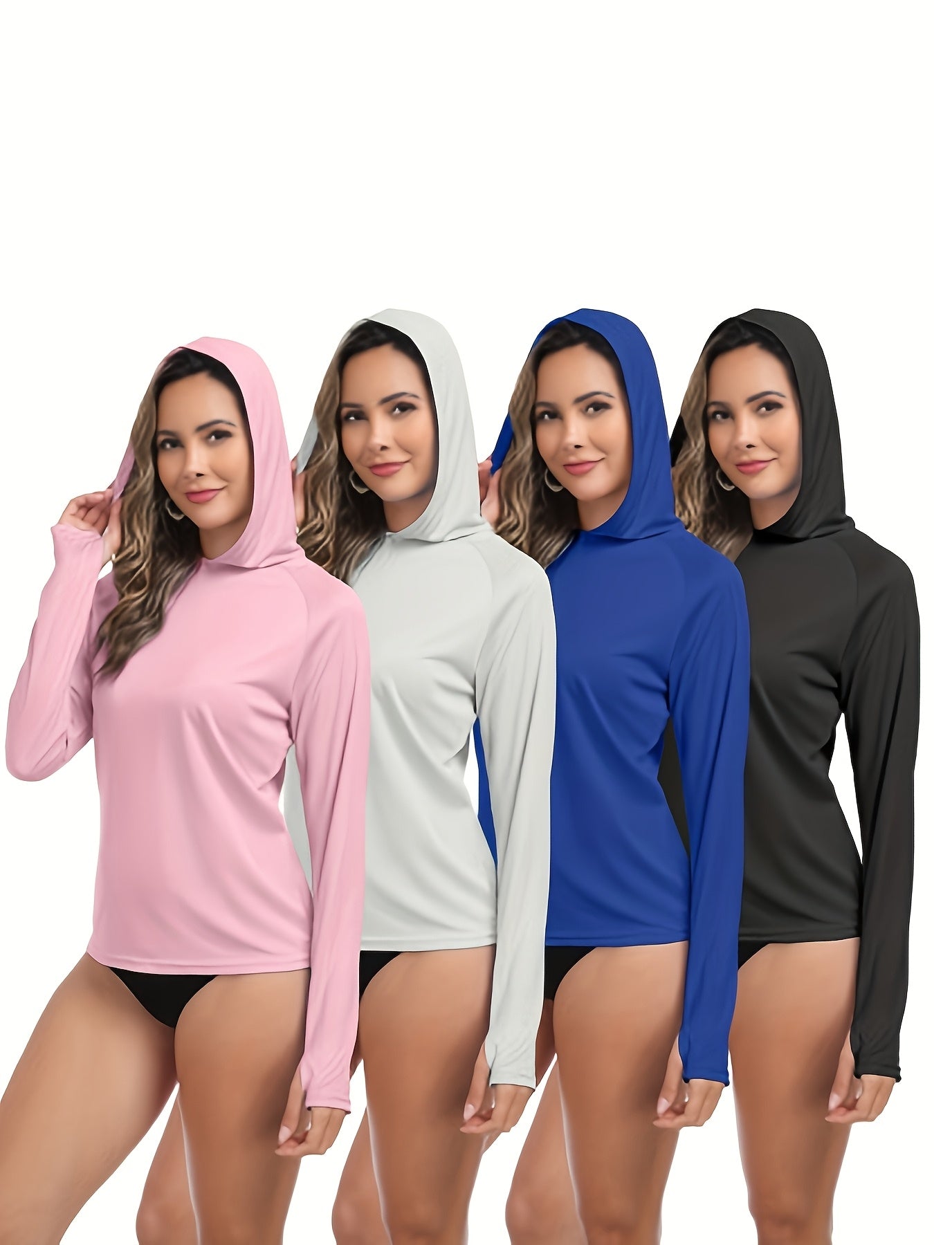 Women's Solid Color T-Shirt - Long Sleeve – 20-Variant Selection detail view