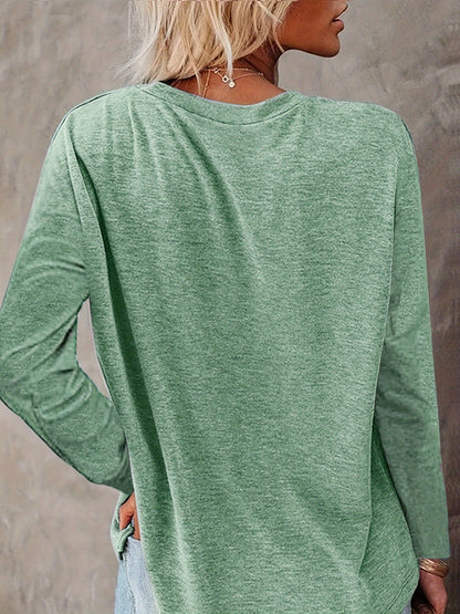 Women's Solid Color T-Shirt - Regular Fit – 5-Color Selection detail view