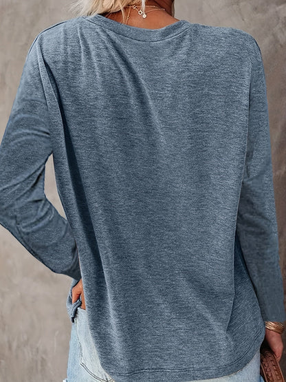 Women's Solid Color T-Shirt - Regular Fit – 5-Color Selection detail view