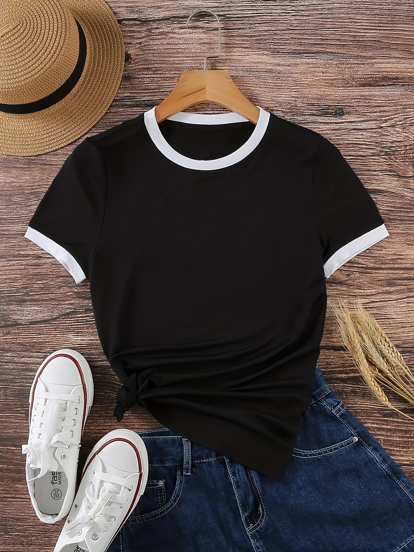 Women's Solid Color T-Shirt - Regular Fit – Sizes S–XL detail view