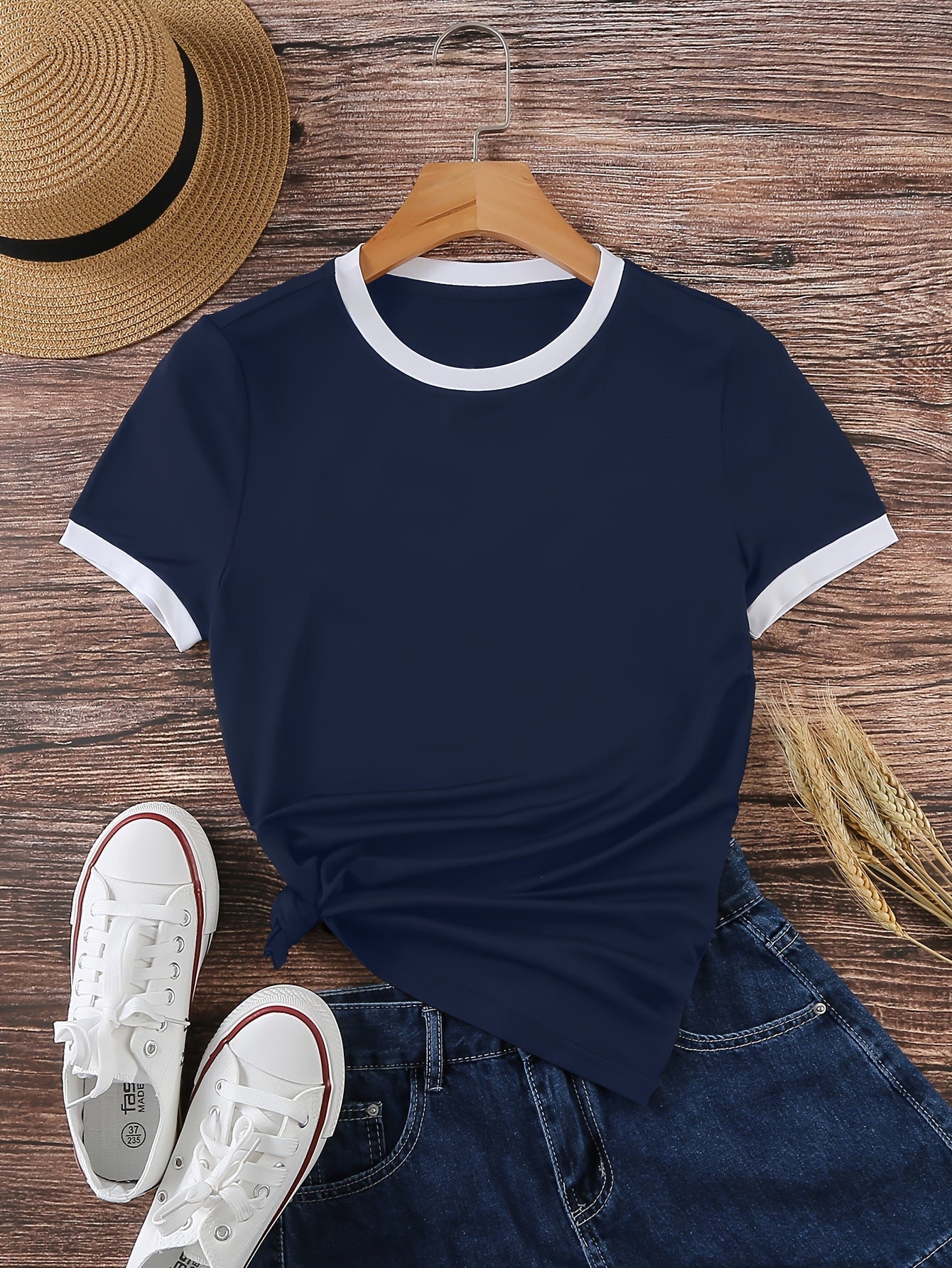 Women's Solid Color T-Shirt - Regular Fit – Sizes S–XL detail view