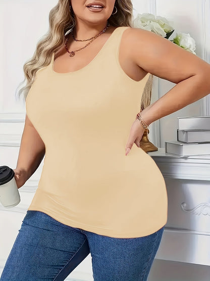 Women's Solid Color Tank Top - 3-Pack Classic Neck detail view