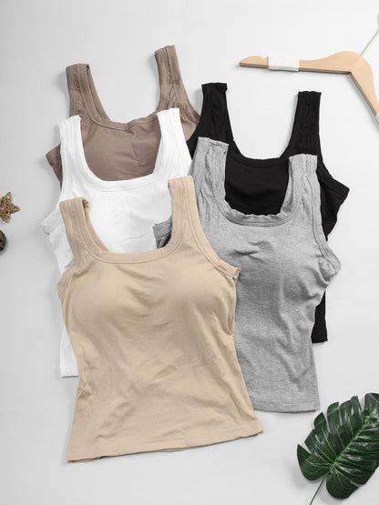 Women's Solid Color Tank Top - Classic Neck Sleeveless – Sizes S–XL – main product image