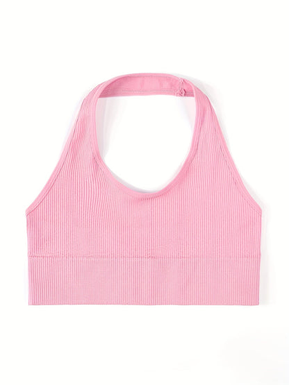 Women's Solid Color Tank Top - Halter Neck Sleeveless – view 6