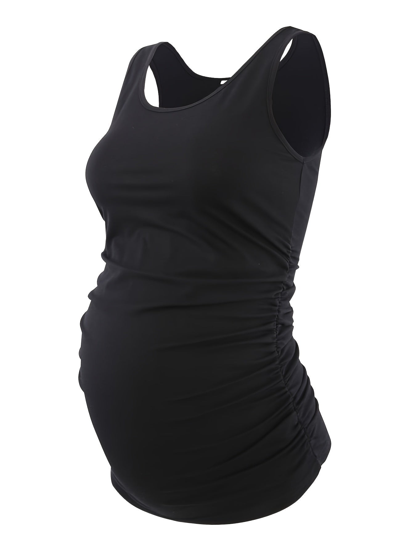 Women's Solid Color Tank Top - Scoop Neck Sleeveless detail view