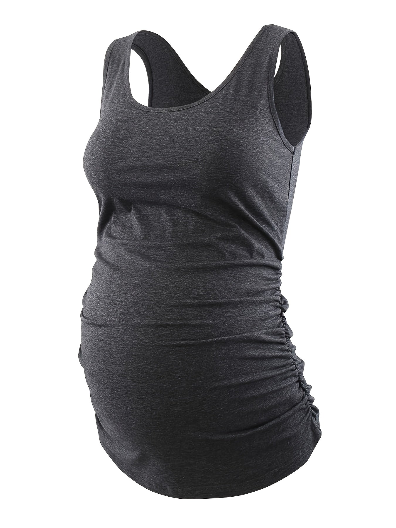 Women's Solid Color Tank Top - Scoop Neck Sleeveless detail view