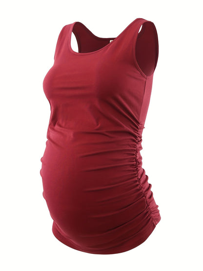 Women's Solid Color Tank Top - Scoop Neck Sleeveless – Black option – main product image