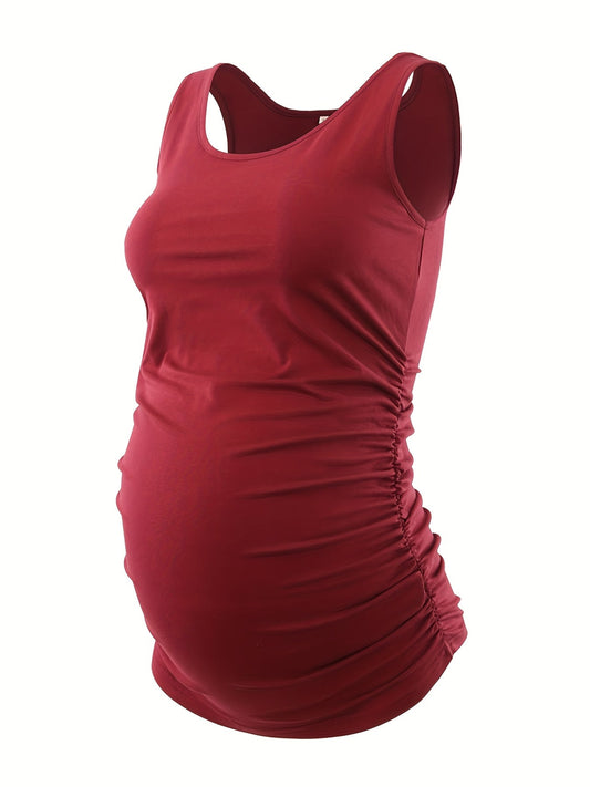 Women's Solid Color Tank Top - Scoop Neck Sleeveless – Black option – main product image